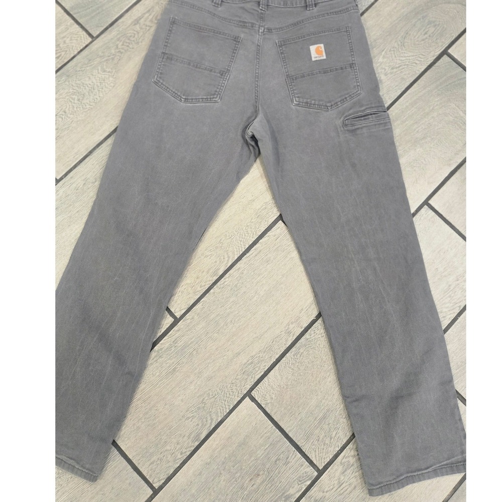 Carhartt Rugged Flex Relaxed Fit 5-Pocket Work Pants Gray 34x30 BN2517-M - Picture 4 of 4